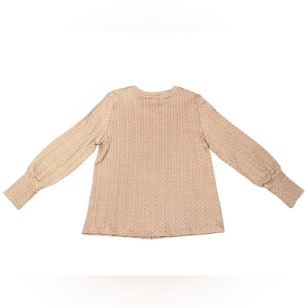 Hayden Textured Cable Knit Sweater Size L